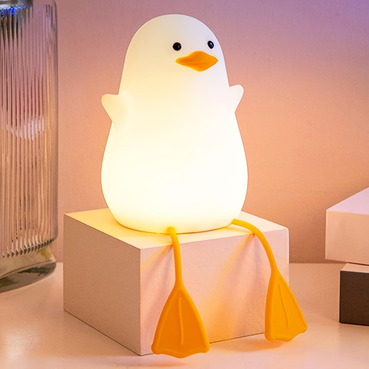 Ducky-Flap Telefonhållarlampa - Dimbar, Färgskiftande USB-Nattlampa