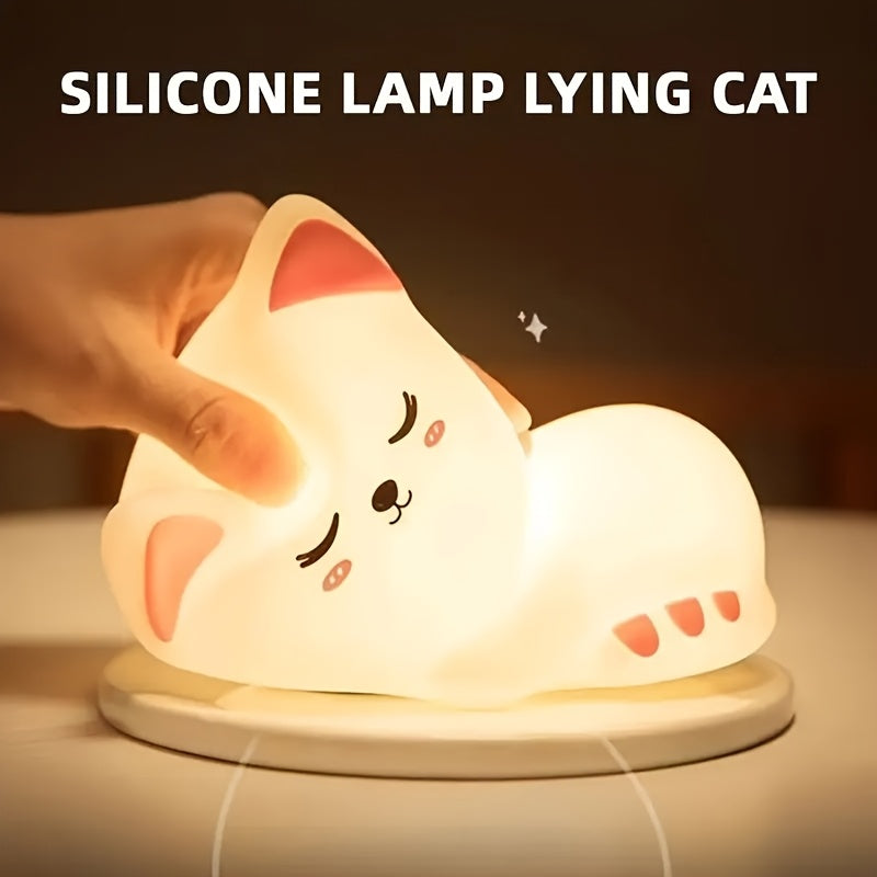 Milo Sovande Katten Sömnlampa - Dimbar RGB Touchlampa med Timer
