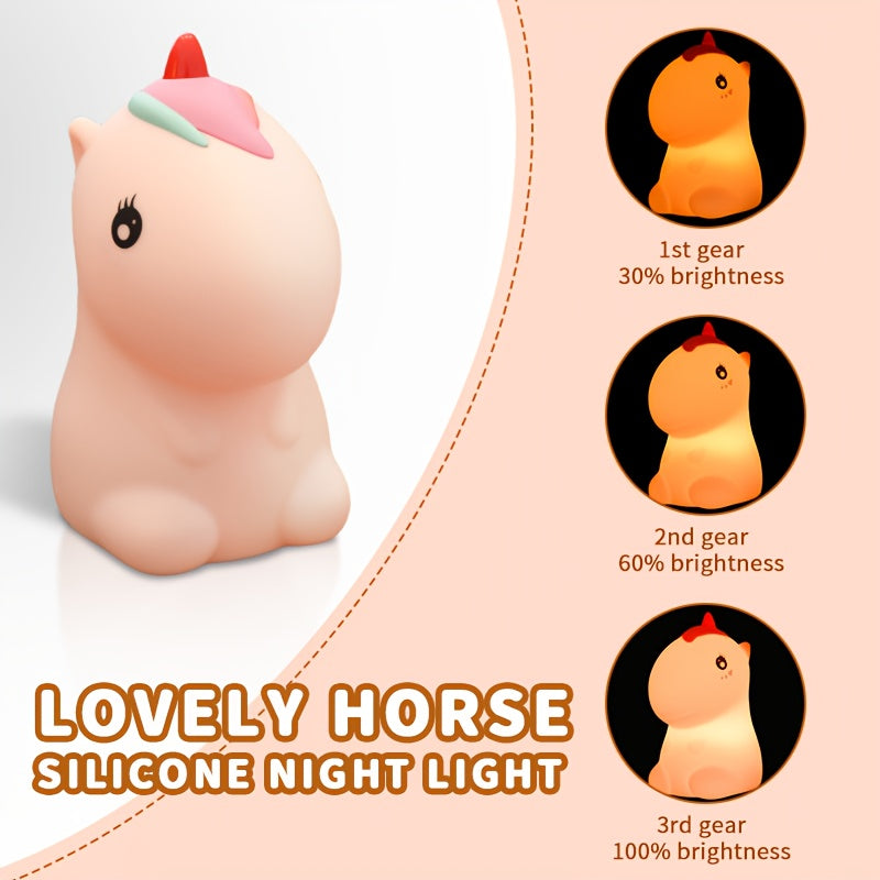 Rosie the Pony Sömnlampa - Mjuk Silikonlampa med Timer
