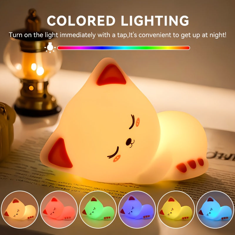 Milo Sovande Katten Sömnlampa - Dimbar RGB Touchlampa med Timer