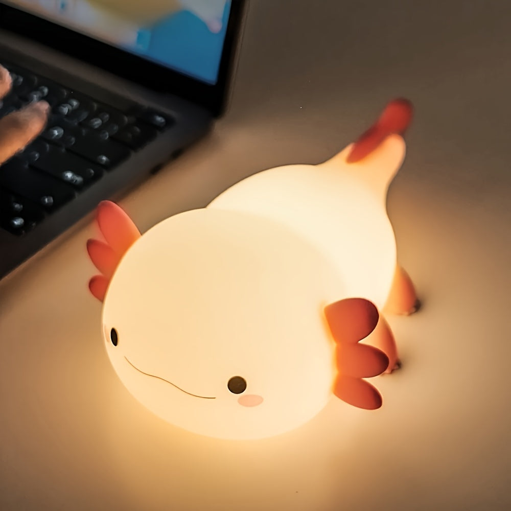 Axel the Axolotl Nattlampa - Mjuk Dimbar LED-Lampa i Silikon