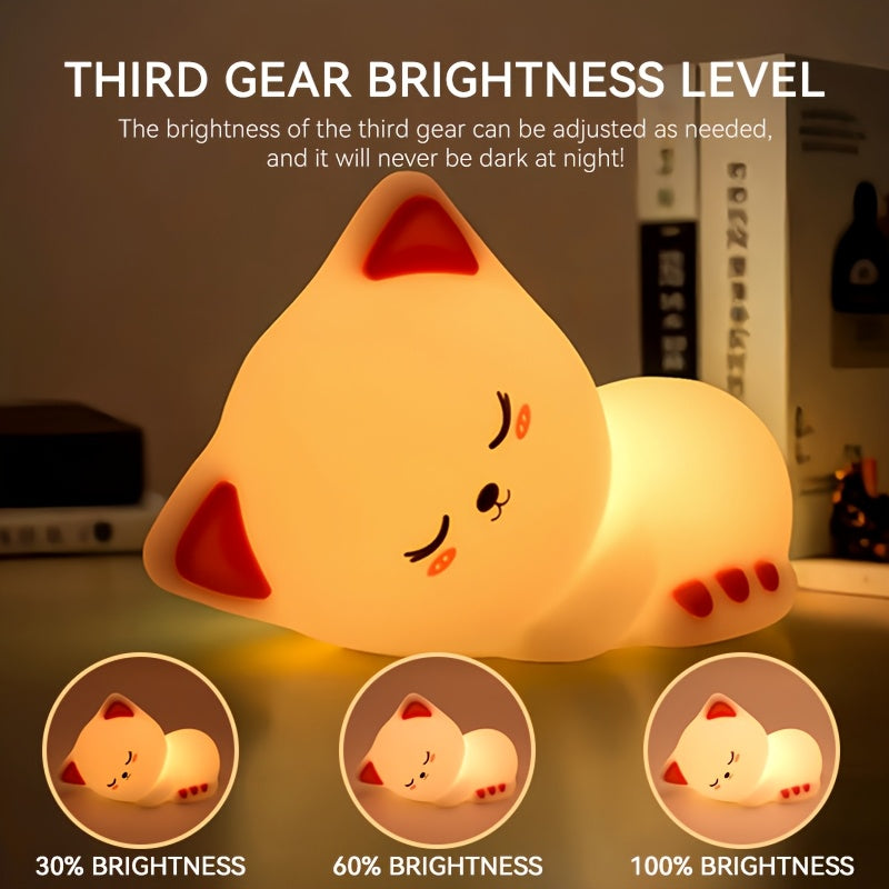 Milo Sovande Katten Sömnlampa - Dimbar RGB Touchlampa med Timer