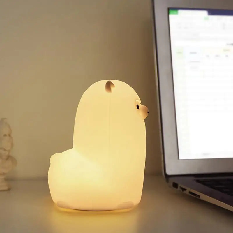 Alfie the Alpaca! RGB Nattlampa i Silikon med Touchkontroll