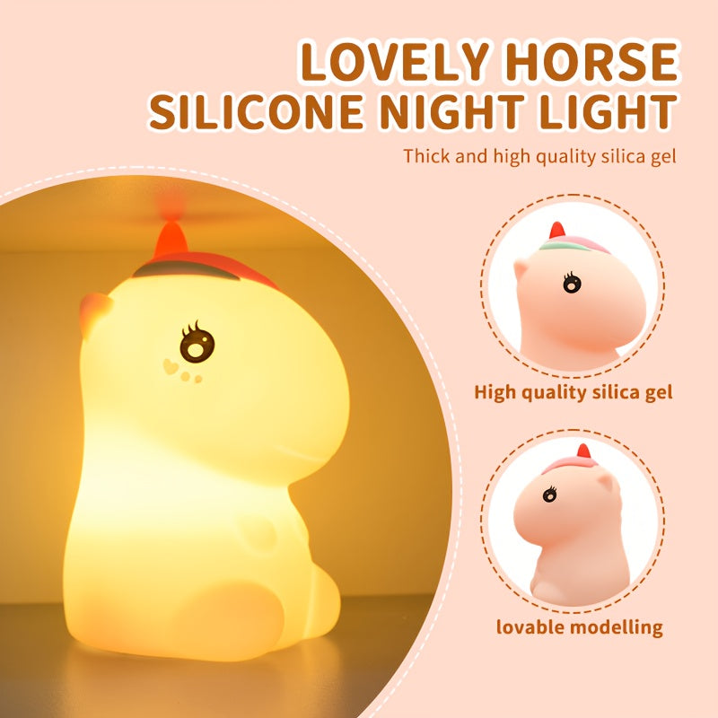Rosie the Pony Sömnlampa - Mjuk Silikonlampa med Timer