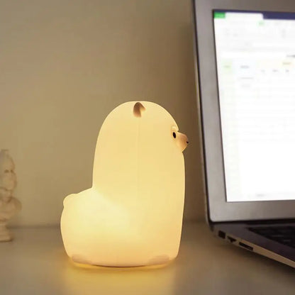 Alfie the Alpaca! RGB Nattlampa i Silikon med Touchkontroll