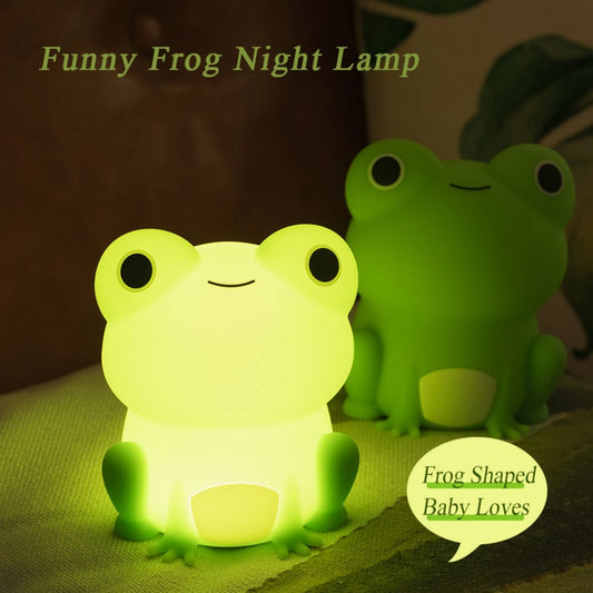 Freddy the Frog! Dimbar Nattlampa i Silikon